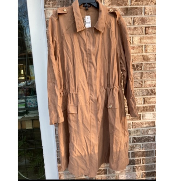 NWTs Brown Lane Bryant 3X Trench Coat - Picture 1 of 9